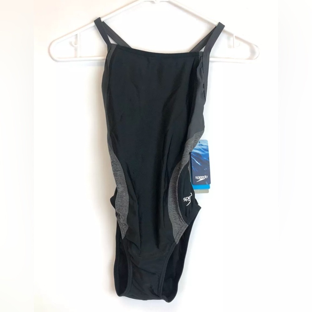 Speedo Black and Gray Swimsuit